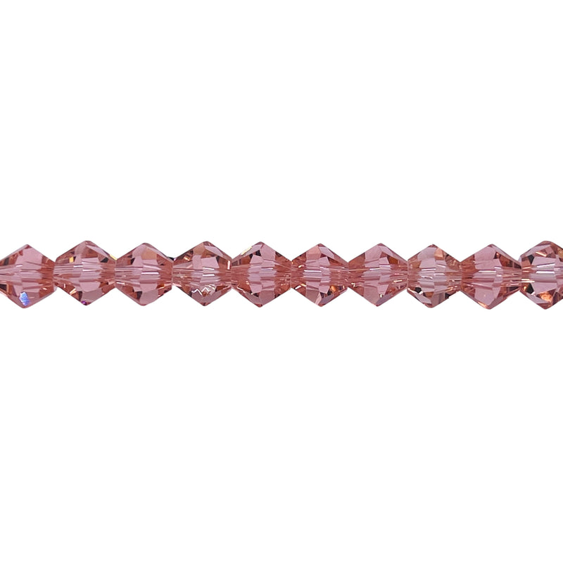 6mm Thunder Polish Glass Crystal Bicone Peach