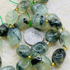 12 to 18mm Smooth Nugget Prehnite Quartz