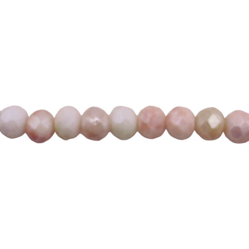 6mm Thunder Polish Glass Crystal Roundel Cut Baby Beige