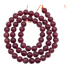 6mm Round Russian Strawberry Quartz