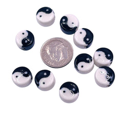 10mm Yin Yan Handmade and painted Porcelain