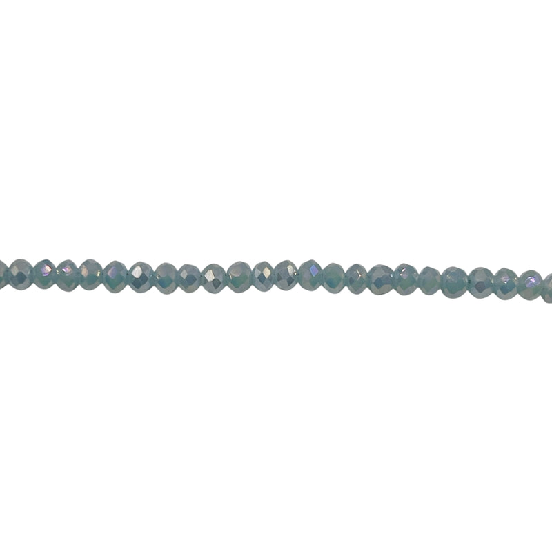 3mm Thunder Polish Glass Crystal Roundel Cut Seaform Gold