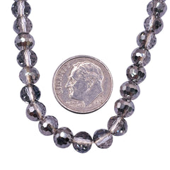 6mm Thunder Polish Round Disco Cut Silver Gray
