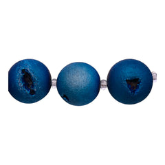 16mm Druzy Round Blue Light