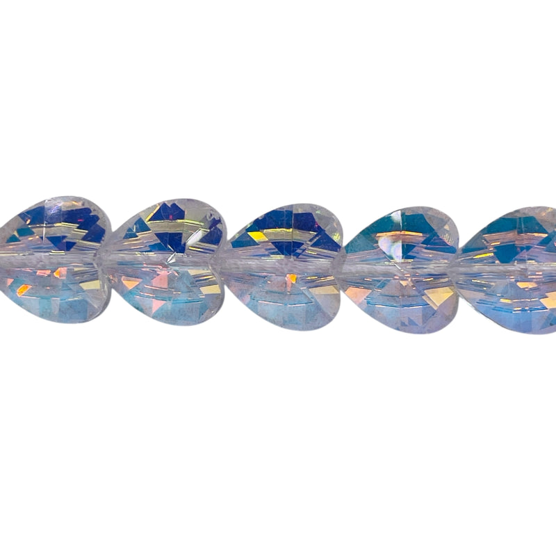 12mm Heart Glass Crystal Super AB