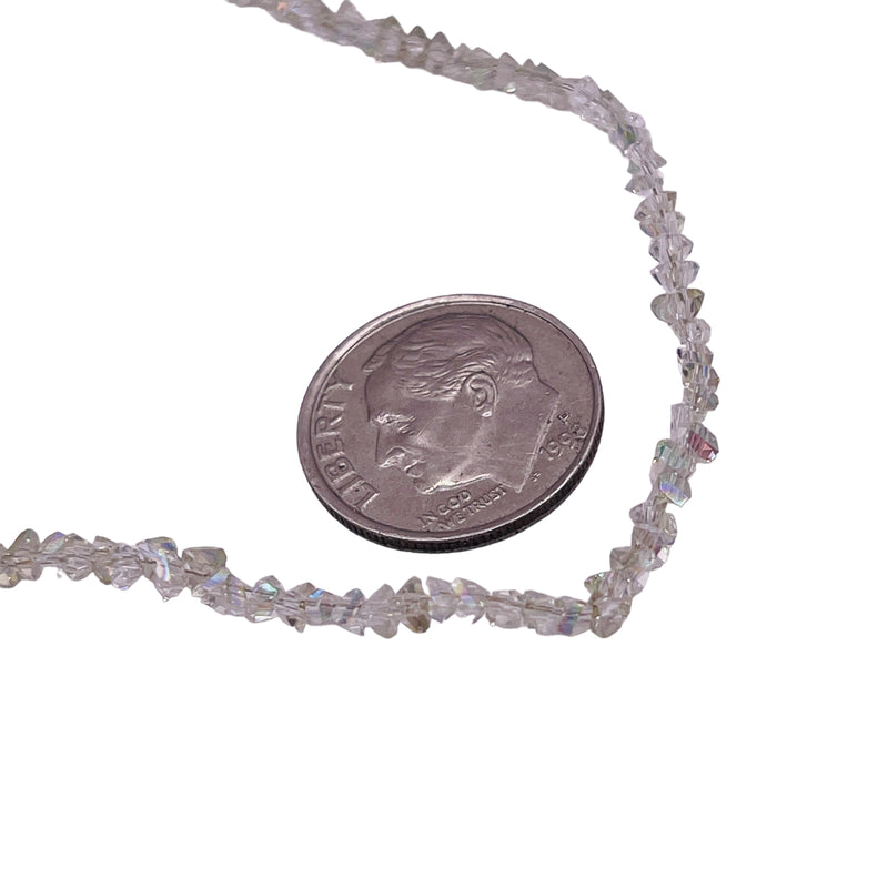 2.5mm Triangle Glass Crystal Sage AB