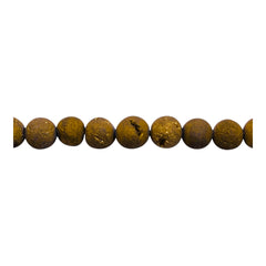 6mm Druzy Round Gold