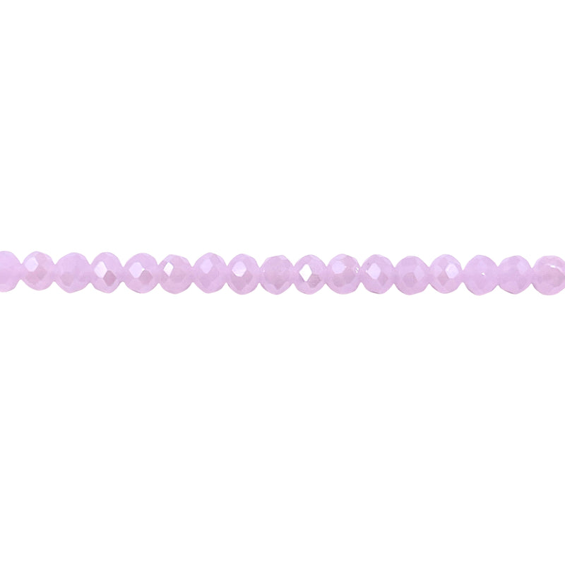 3mm Thunder Polish Glass Crystal Roundel Cut Rose Jade AB