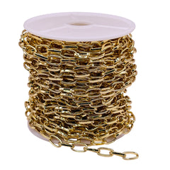 Losolo 9x5mm Stainless Steel Chain 18K Gold Plated