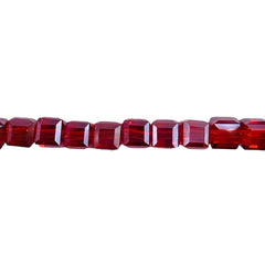6mm Cube Glass Crystal Med. Siam