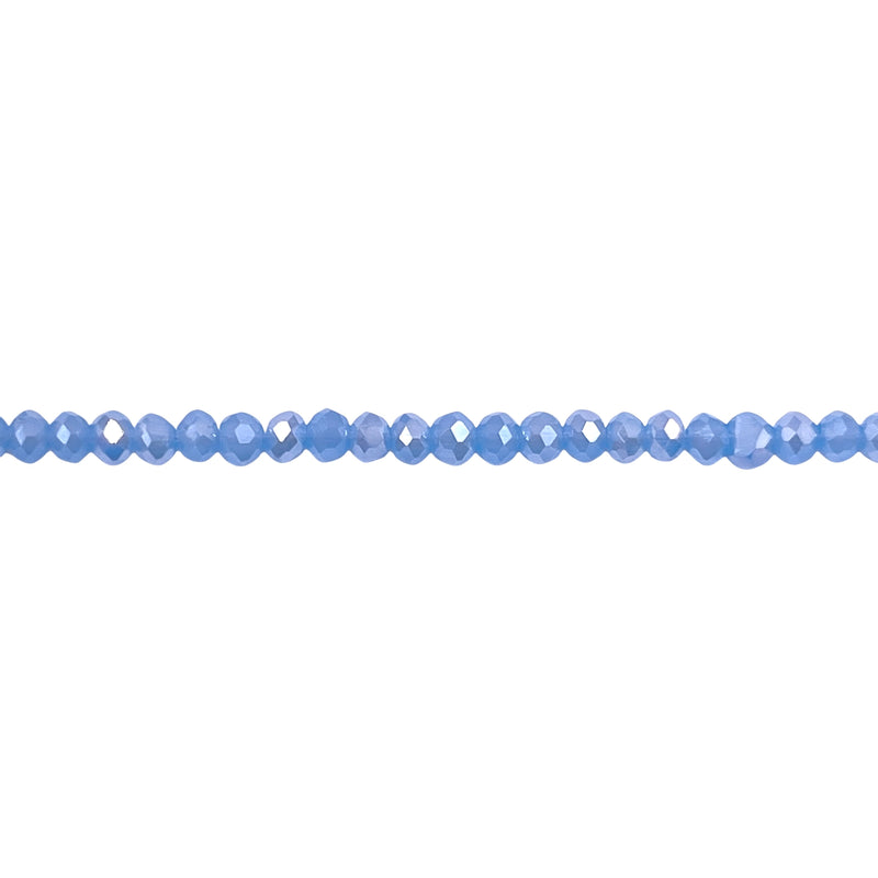 3mm Thunder Polish Glass Crystal Roundel Cut Lt. Sapphire Jade AB