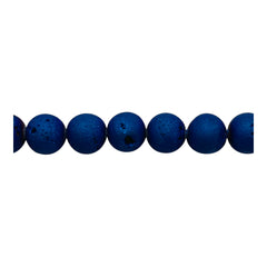 8mm Druzy Round Blue Light