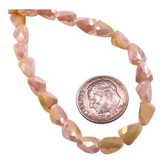 7x6mm Triangle Glass Crystal Beige Jade GA