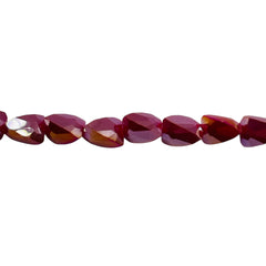7x6mm Triangle Glass Crystal Ruby Jade GA