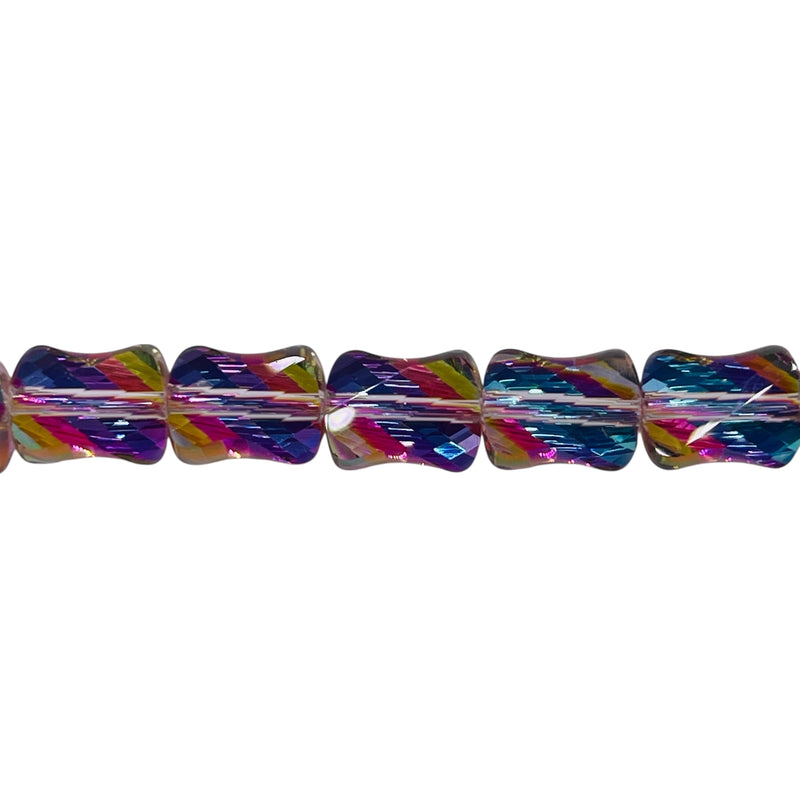 10x8mm Twisted Bow Tie Glass Crystal Violet Dream