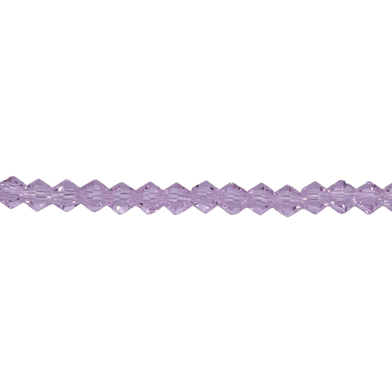 4mm Thunder Polish Glass Crystal Bicone Rosaline
