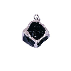 16mm Cube Obsidian Pendant