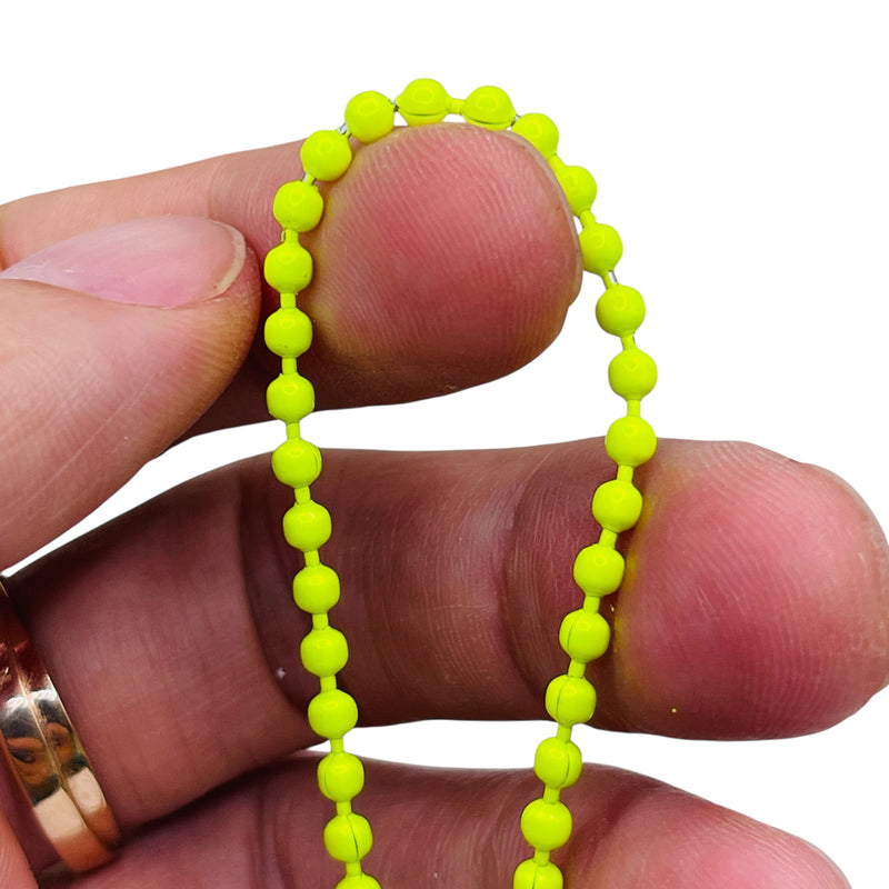 Losolo 3mm Ball Chain Stainless Steel Chain Yellow