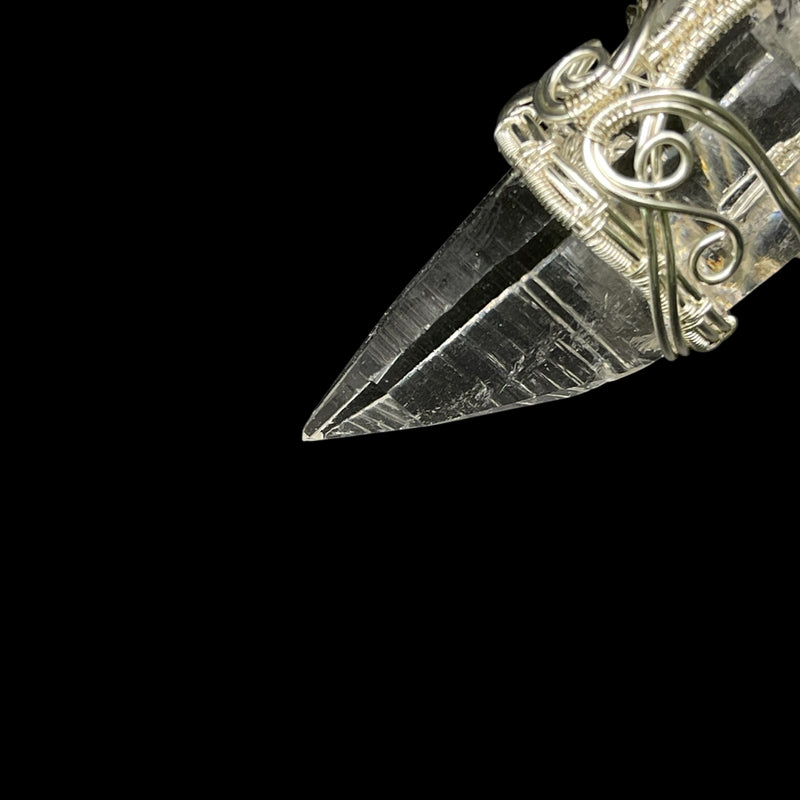 Supreme Quality Lemurian Pendant Master Wrapped Wired Technique Large