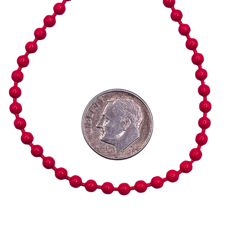 Losolo 3mm Ball Chain Stainless Steel Chain Fuchsia