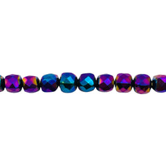 5x5mm Cube Hematite Rainbow