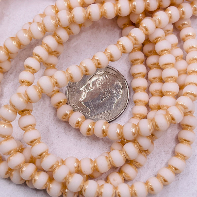 4mm Thunder Polish Round Designer Bead