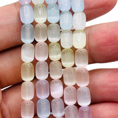 9x6mm Cylinder Super Cat Eye (Gypsum) Mixed