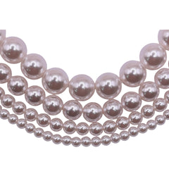8mm Round Thunder Polish Glass Pearl South Sea White