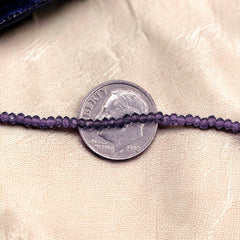 2mm Thunder Polish Glass Crystal Roundel Cut Violet