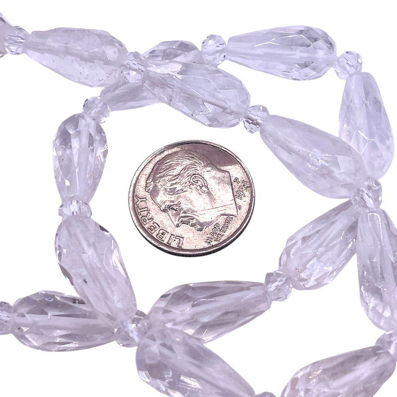 16x8mm Teardrop Clear Quartz