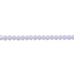 3mm Thunder Polish Glass Crystal Roundel Cut White Jade