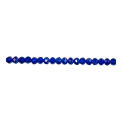 3mm Thunder Polish Glass Crystal Roundel Cut Dark Sapphire AB