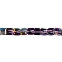 6mm Cube Glass Crystal Violet Dream