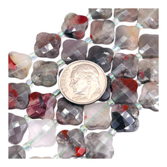 11mm Clover Cut African Bloodstone