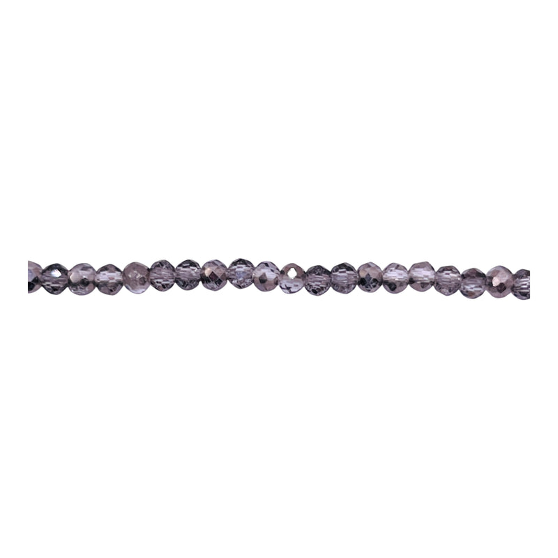 3mm Thunder Polish Glass Crystal Roundel Cut Silver Gray