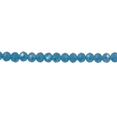 4mm Thunder Polish Glass Crystal Roundel Cut Blue Jade AB