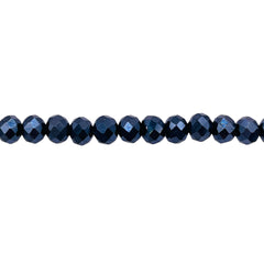6mm Thunder Polish Glass Crystal Roundel Cut Gun Metal