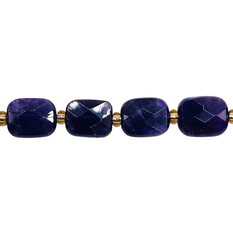 10x8mm Flat Rectangle Cut Amethyst