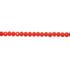 3mm Thunder Polish Glass Crystal Roundel Cut Orange Jade