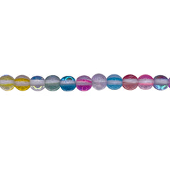 4mm Round Glass Crystal Rainbow