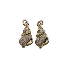 20x11mm Spiral Sea Shell Charm