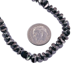6mm Crescent Glass Crystal White Gold