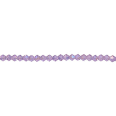 3mm Thunder Polish Glass Crystal Bicone Rosaline AB