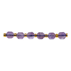 6mm Lantern Cut Amethyst Rutilated Quartz