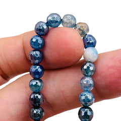 8mm Round Cut Agate Sapphire Shine