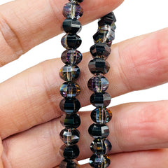 8mm Lantern Glass Crystal Dk. Violet Dream