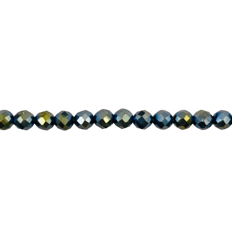 4mm Thunder Polish Round Cut Green Light