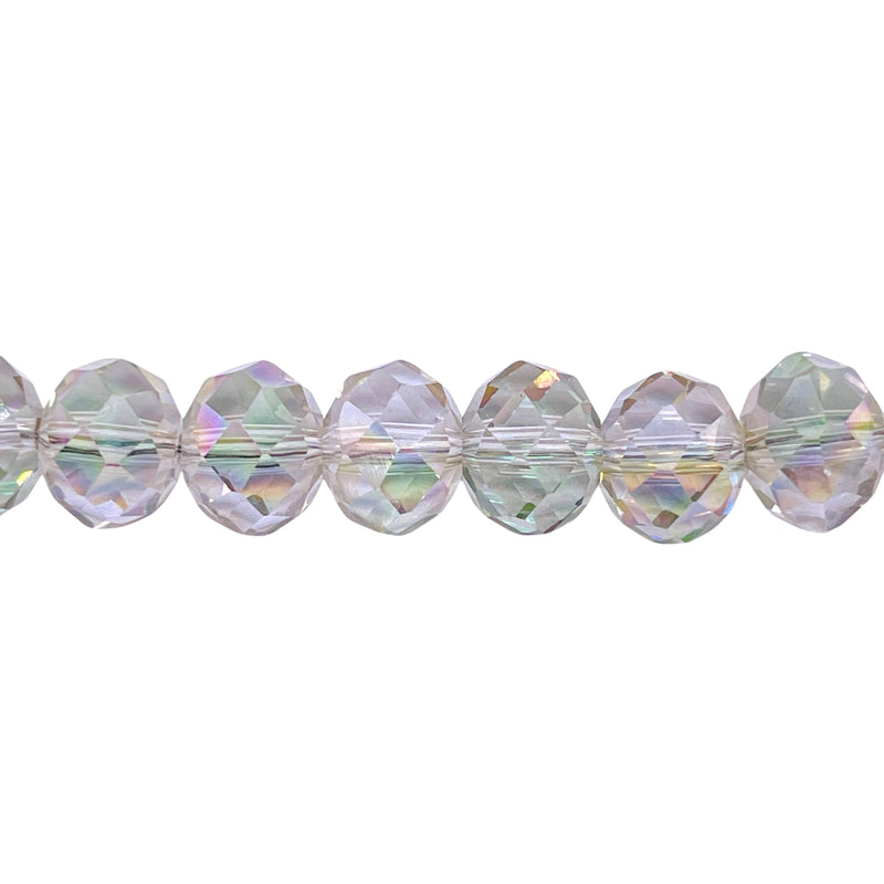 10mm Thunder Polish Glass Crystal Roundel Cut Magic Gold