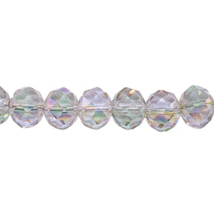 10mm Thunder Polish Glass Crystal Roundel Cut Magic Gold