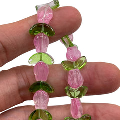 16x14mm Rose Glass Pink